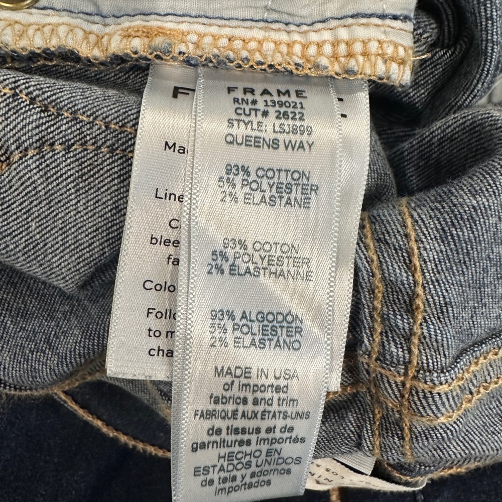 FRAME Le Skinny de Jeanne Jeans Queensway Size 26 - Picture 7 of 8
